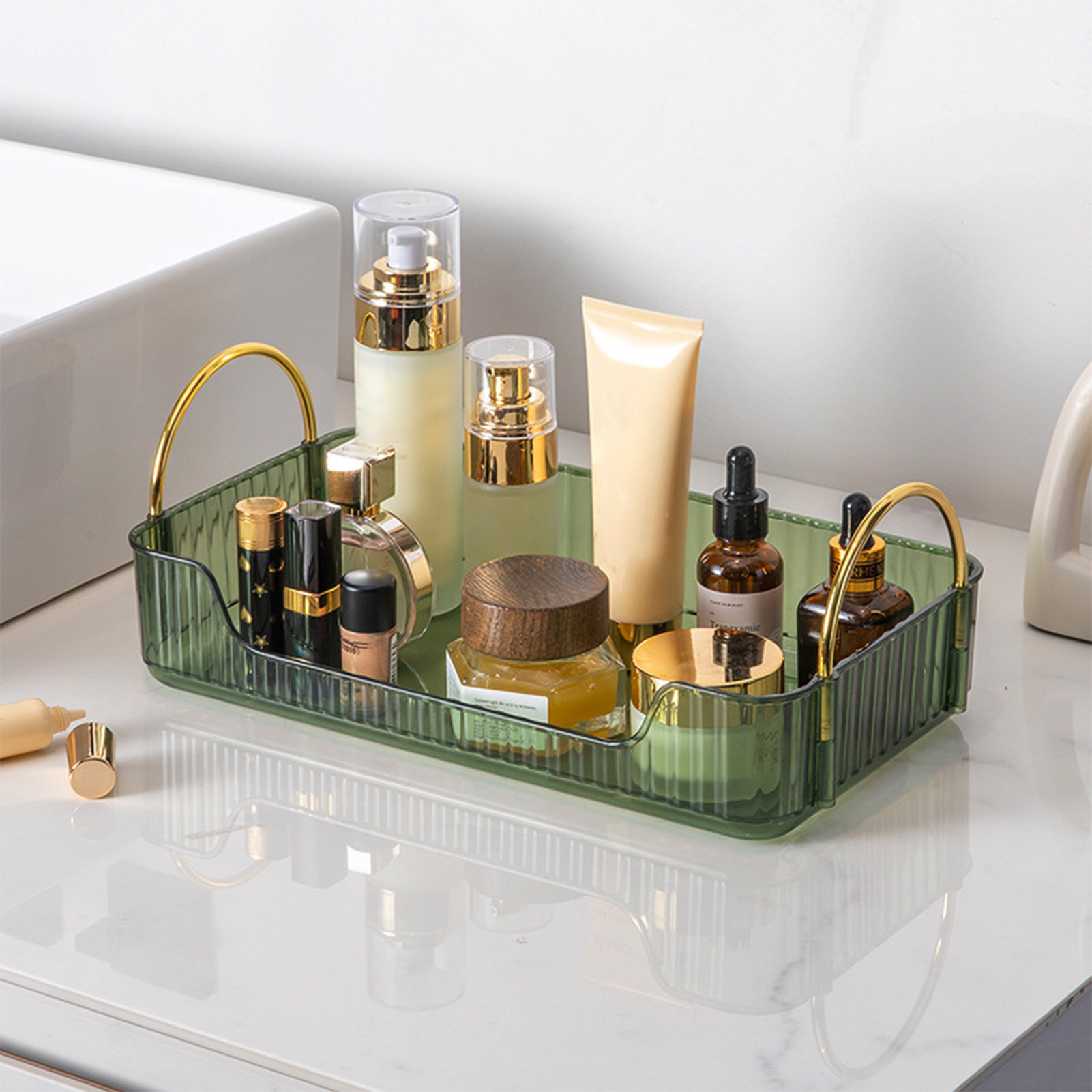 Home Bathroom Organizer - Badkamerorganizerrek Licht Luxe Acryl Opbergdoos voor