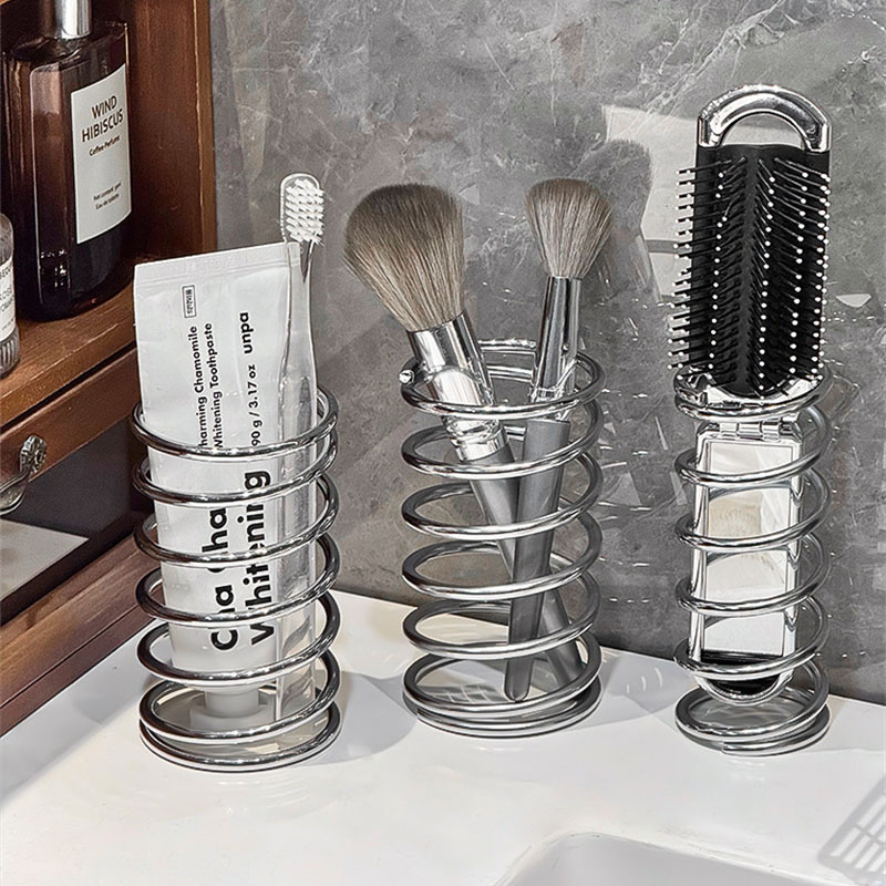 Zara Home Bathroom Accessories - Roestvrijstalen tandenborstelhouder Lentevormige desktop tandenborstel Tandpasta