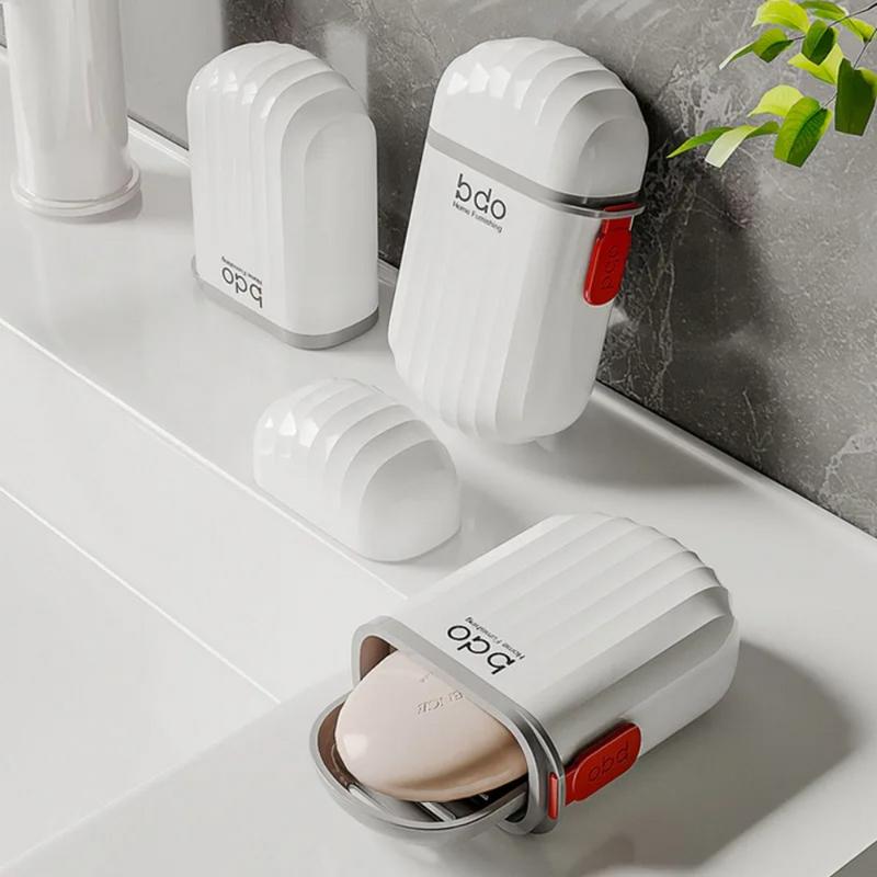 Bathroom Home Improvement - 1Pc Reiszeepbakje met afvoerwater Badkamerbenodigdheden Draagbare