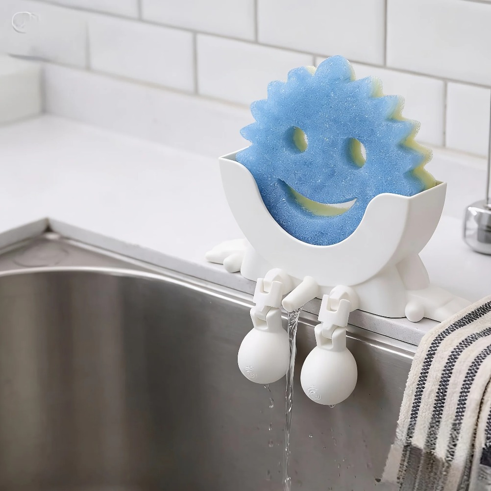 Home Bathroom Organizer - Afvoerbare zeep- en sponshouder 2-in-1 opbergbak