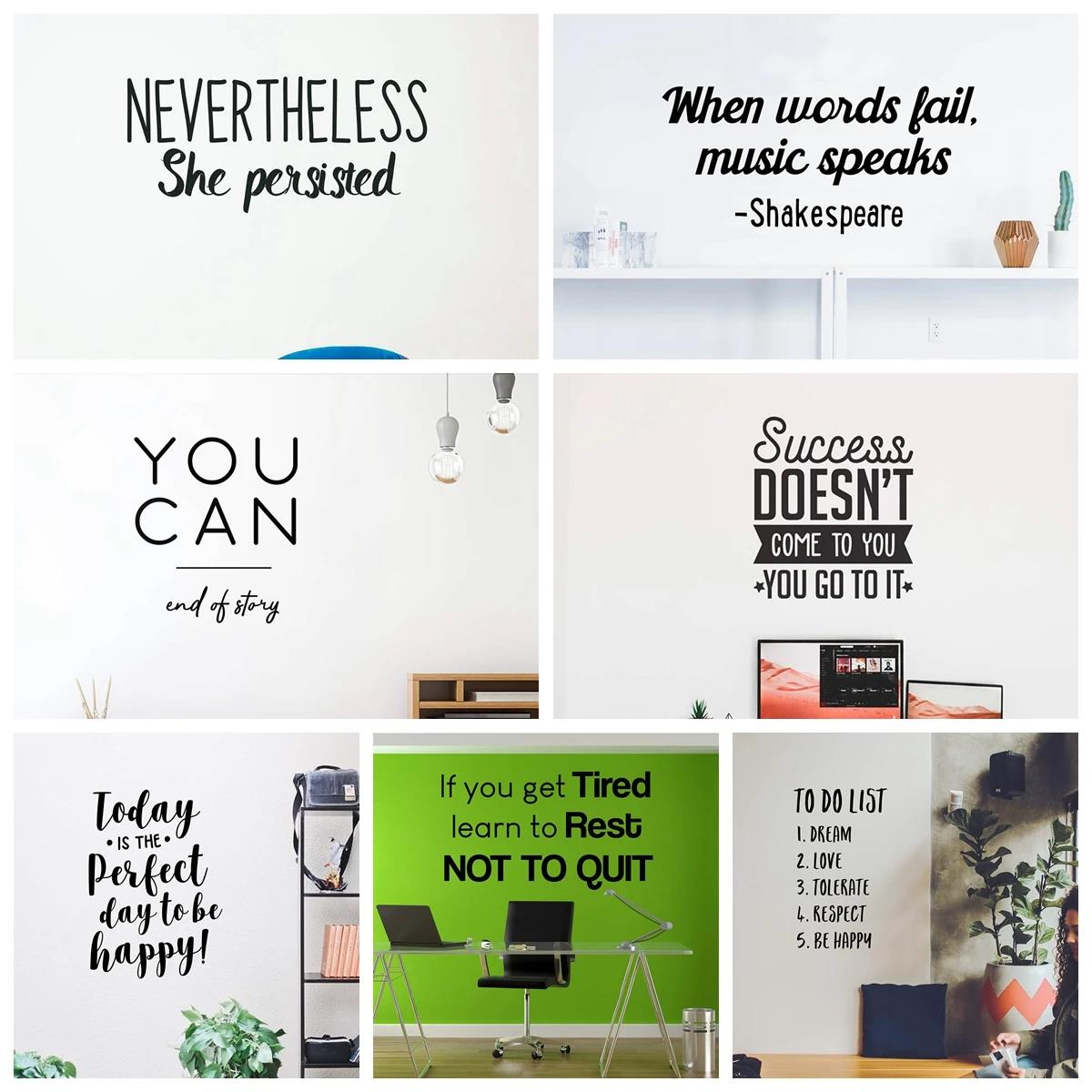 Home Bathroom Wall Tiles - 1pc Quotes Muursticker zelfklevend Vinyl Waterdicht