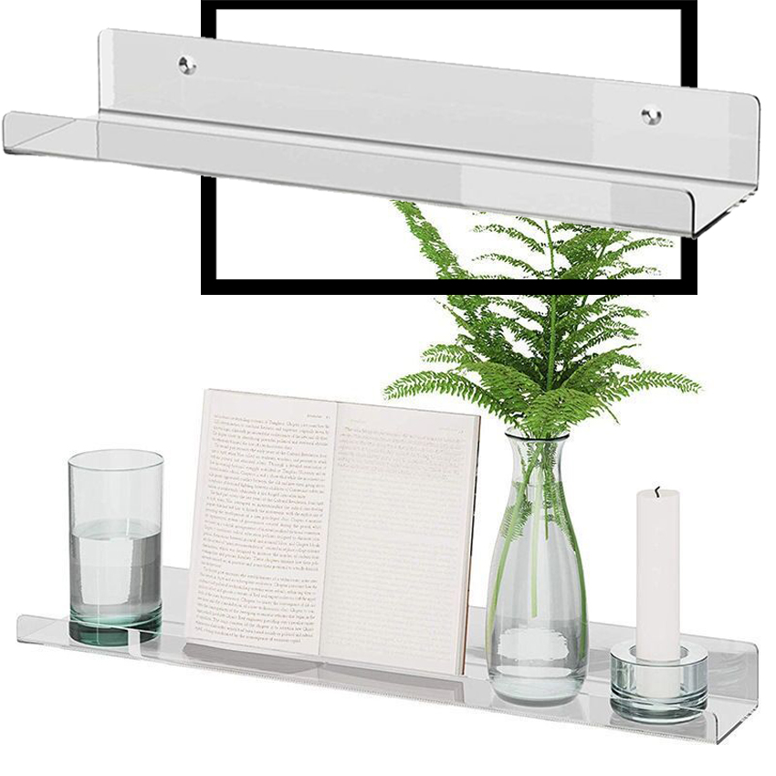 Zara Home Bathroom Accessories - Transparant acryl opbergrek woonkamer wandgemonteerde planken