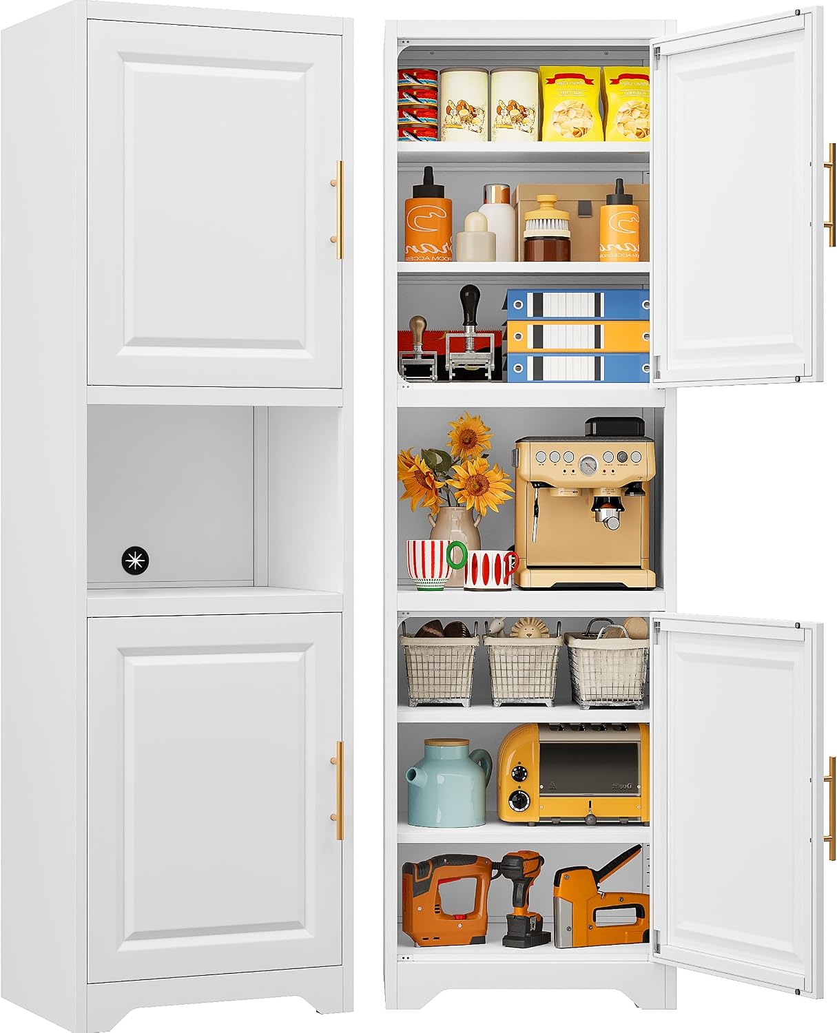 Home Bathroom Organizer - 67 inch hoge smalle opbergkast met