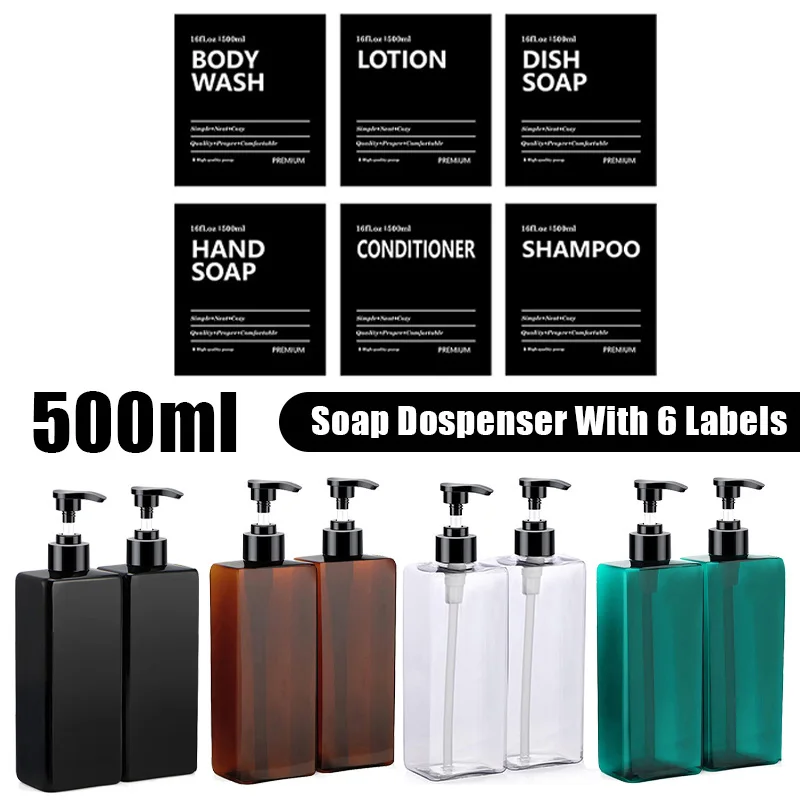 Zara Home Bathroom Accessories - 2 Stuks 500 Ml Hervulbare Vierkante