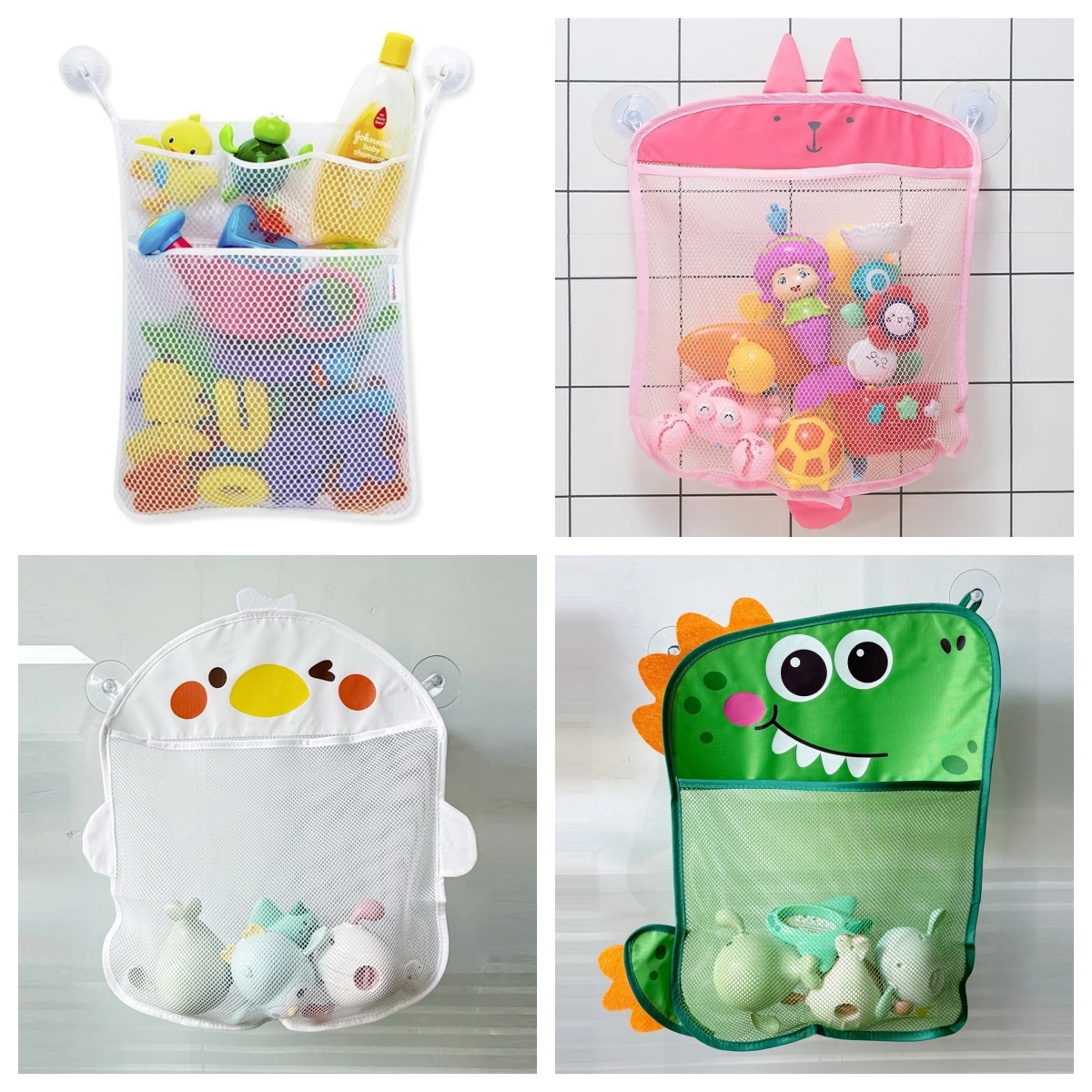 Home Bathroom Organizer - Baby badkamer netzak met cartoon dierenfiguren,