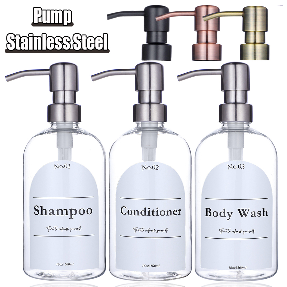 Zara Home Bathroom Accessories - Doorzichtige shampoo conditioner body wash dispenser