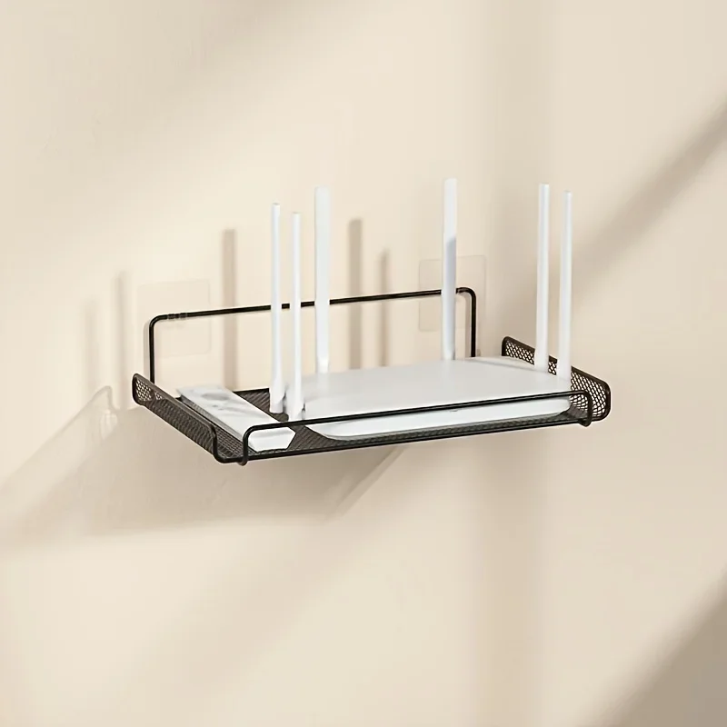 Home Bathroom Organizer - Roestvrijstalen routerplank zonder boren, WiFi wandmontage