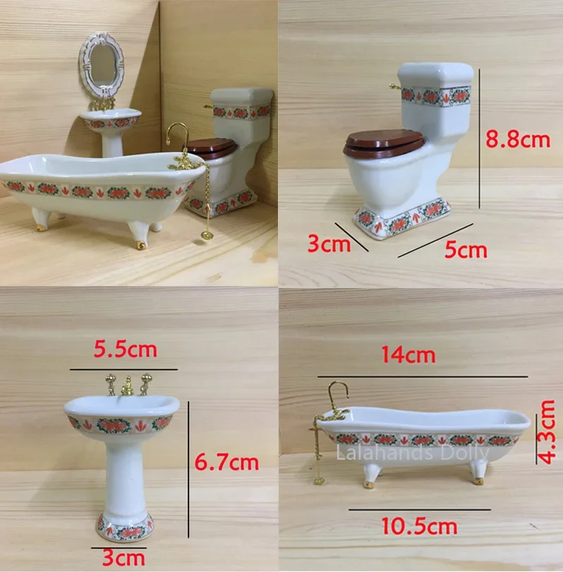 Home Bathroom Supplies - 4 stks/set Poppenhuis Mini Creatieve Badkamer