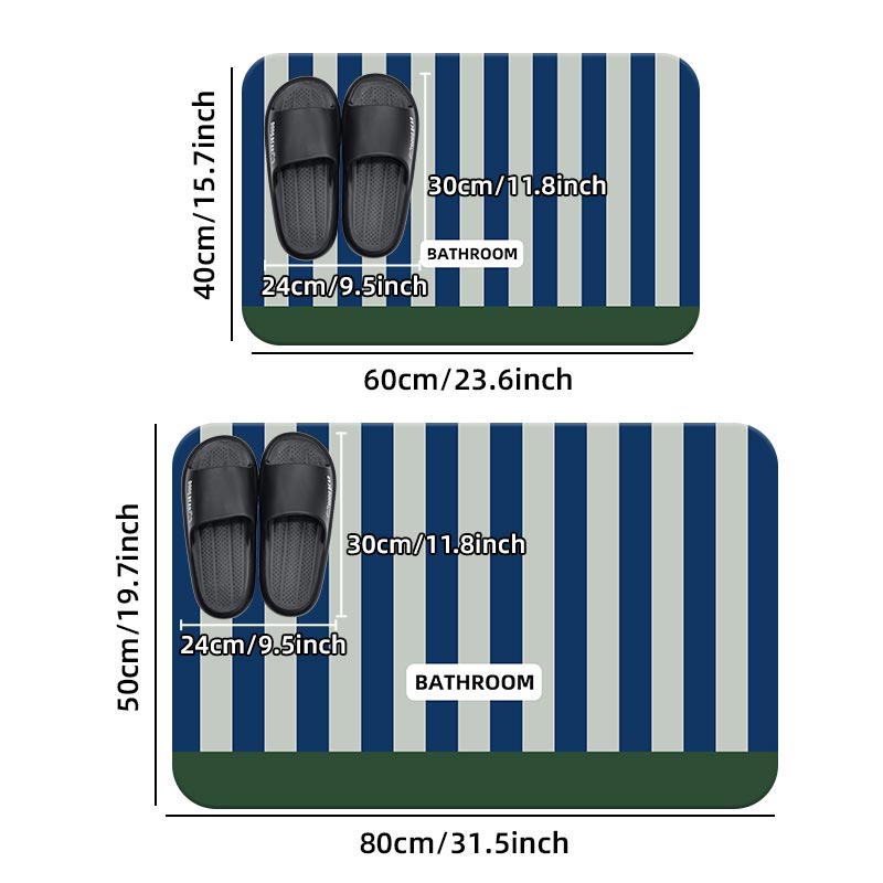 Antislip badmat, gestreept ste - Zara Home Bathroom Accessories recensie en prijs
