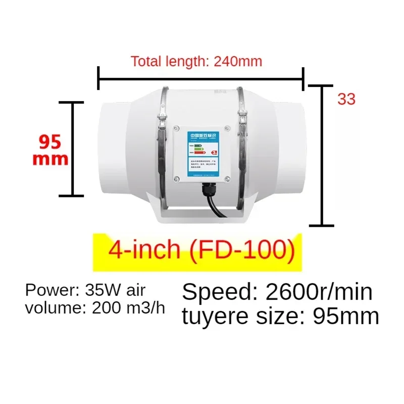 4/5/6 Inch Afzuigventilator Th - Home Bathroom Extractor Fan recensie en prijs