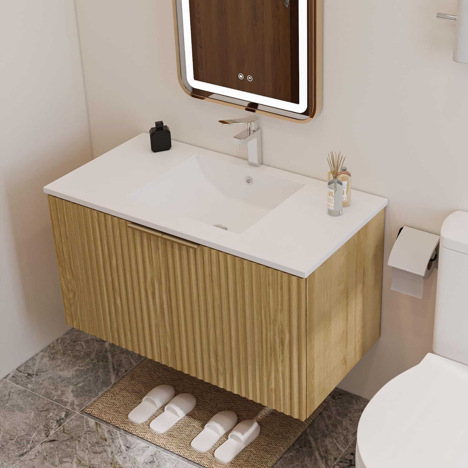 Moderne zwevende badkamermeube - Home Bathroom Organizer recensie en prijs