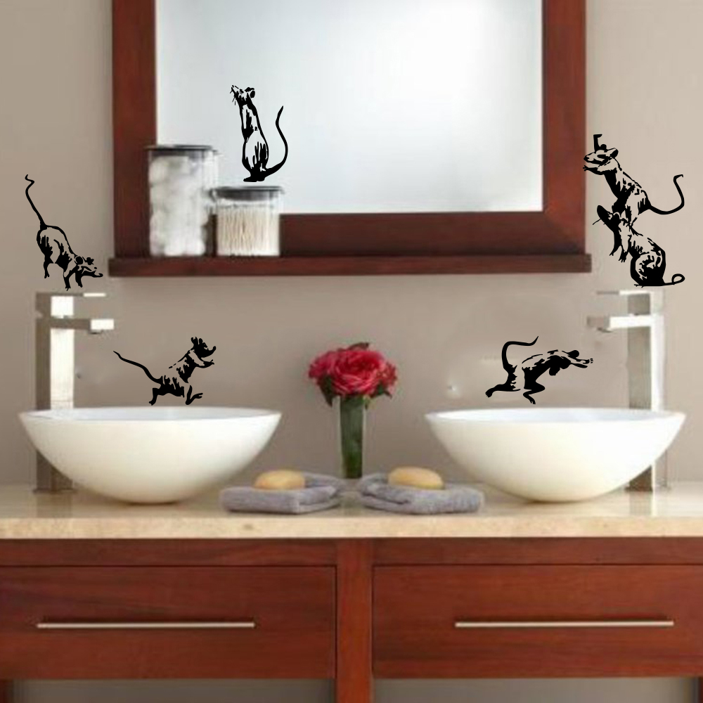 5 stuks Banksy Toilet Ratten M - Home Bathroom Wall Tiles recensie en prijs