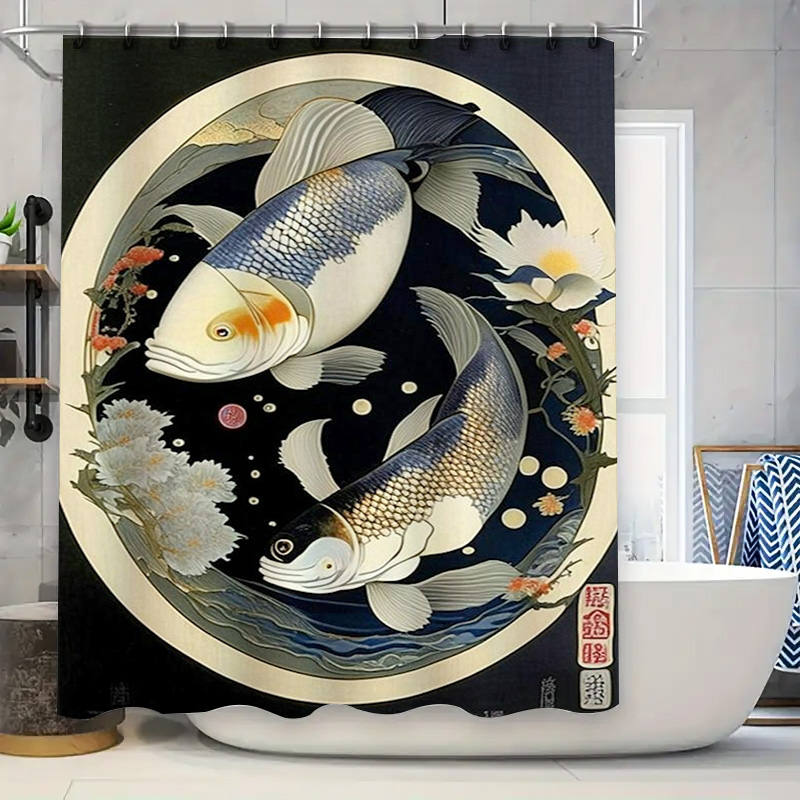 Vintage Japanse Vis Print Douc - Japanese Home Bathroom Design recensie en prijs