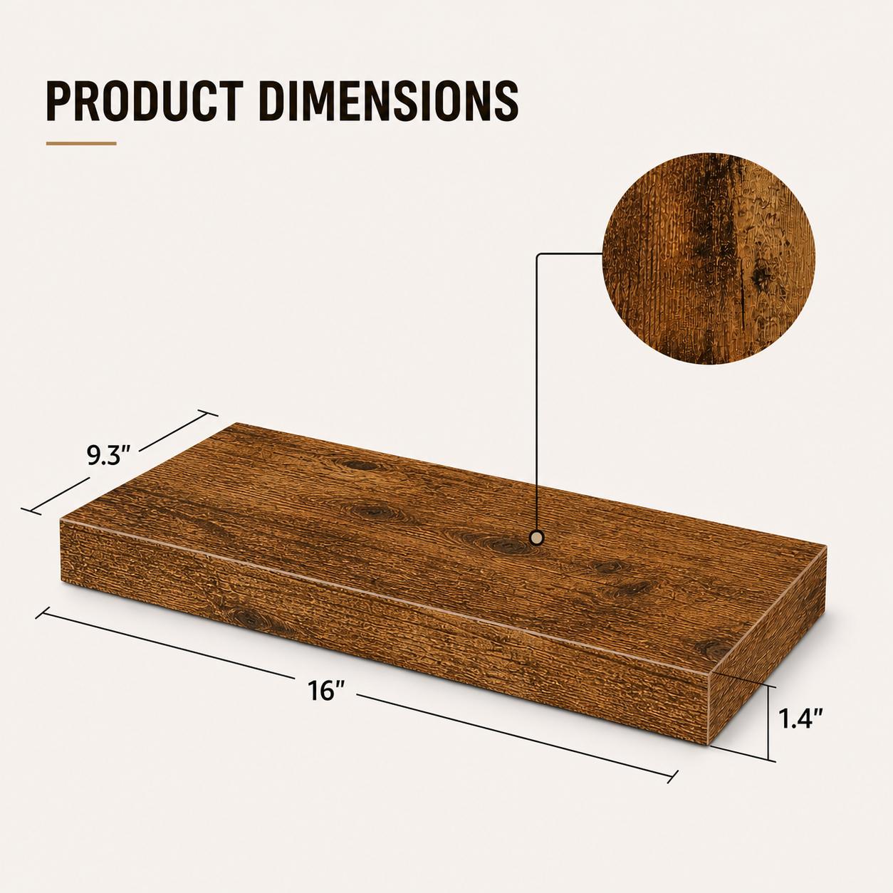 2 stuks rustieke houten zweven - Home Bathroom Organizer recensie en prijs