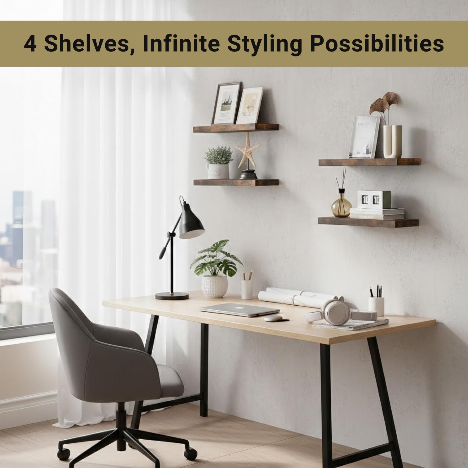 4-delige zwevende planken, wan - Home Bathroom Organizer recensie en prijs