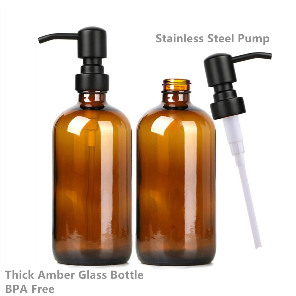 Amberkleurige glazen zeepdispe - Zara Home Bathroom Accessories recensie en prijs